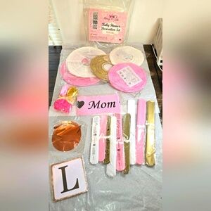 Girl Baby Shower Decoration Set